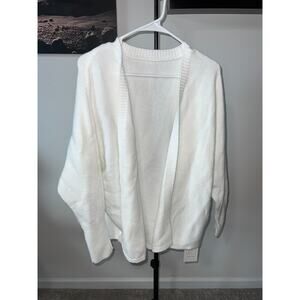 White Fashion Long Sleeve Cardigan Women's Sweater/Top sz S